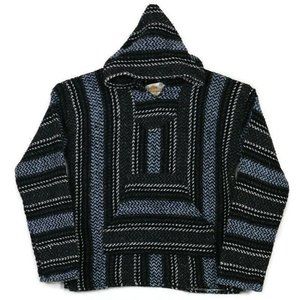 Earth‎ Ragz Baja Hoodie Drug Rug Mexican Surfer Black Blue Youth Boys Girls 16